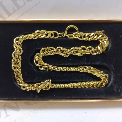 ABBOTT LYON CURB CHAIN NECKLACE - YELLOW GOLD EFFECT