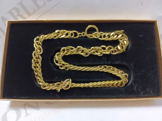 ABBOTT LYON CURB CHAIN NECKLACE - YELLOW GOLD EFFECT