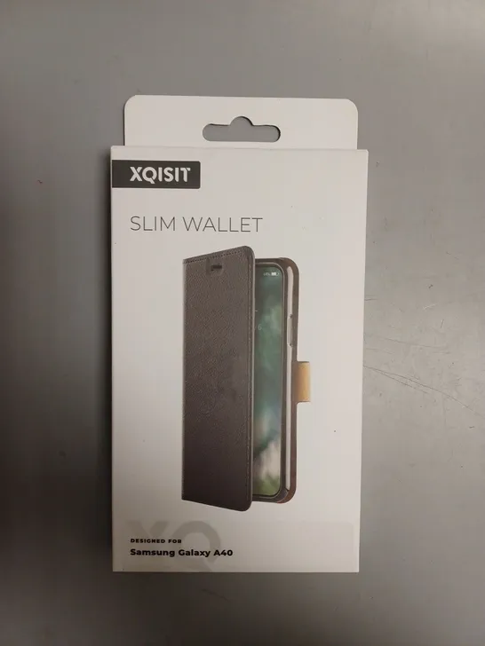 APPROXIMATELY 60 BRAND NEW BOXED XQISIT SLIM WALLET PROTECTIVE CASES FOR SAMSUNG GALAXY A40