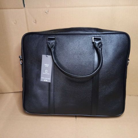 M&S GENUINE LEATHER BAG WITH PADDED LAPTOP SLEEVE
