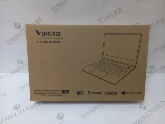 BRAND NEW BOXED VENTURER EUROPA PLUS 11 NOTEBOOK 11.6 INCH 4GB 64GB STORAGE WINDOWS 10S BLACK 8VECN6811C44G