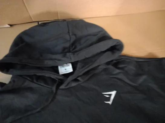 GYMSHARK BLACK HOODIE- M