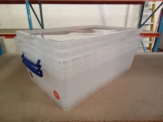 BOXED PACK OF 3 CLEAR STORAGE BOXES