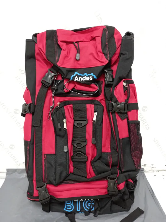 ANDES RAMADA BIG LOADER 120 BACKPACK IN RED/BLACK