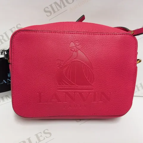 LANVIN PARIS BRIGHT PINK MINI CROSS BODY BAG