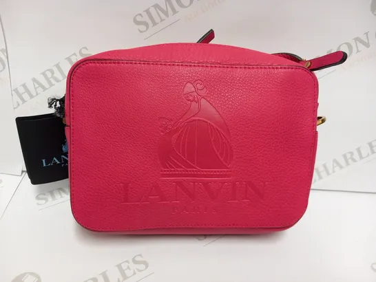 LANVIN PARIS BRIGHT PINK MINI CROSS BODY BAG