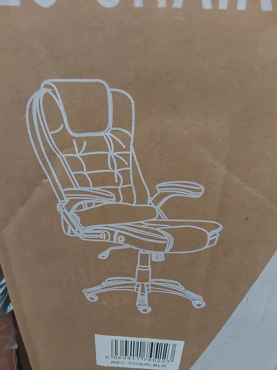 BOXED BLACK OFFICE GAMING CHAIR 