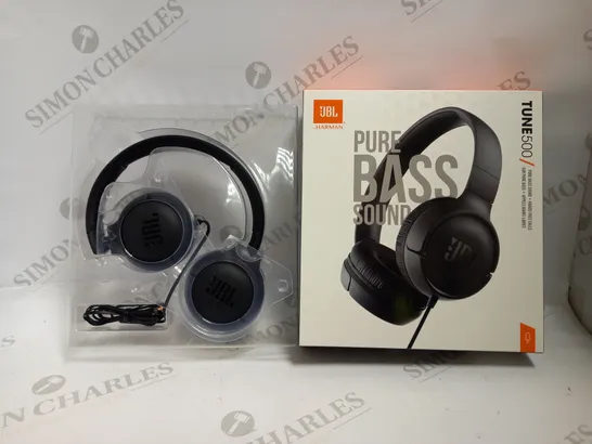 SEALED JBL TUNE 500 WIRED ON-EAR HEADPHONES - BLACK