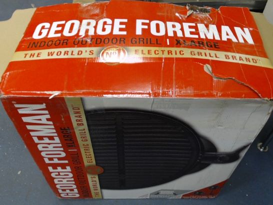 GEORGE FOREMAN INDOOR OUTDOOR ELECTRIC BBQ GRILL