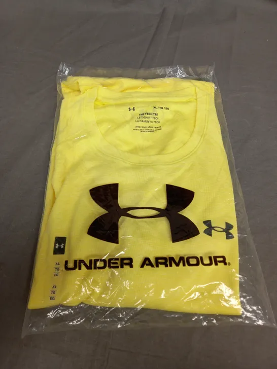 SEALED UNDER ARMOUR NEON YELLOW THE TECH TEE - XL