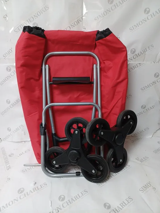 LOCK 'N LOCK INSULATED SHPPING TROLLEY CART RED