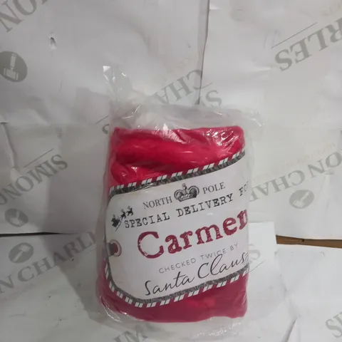 PERSONALISED SPECIAL DELIVERY TAG CHRISTMAS STOCKING // Name: Carmen