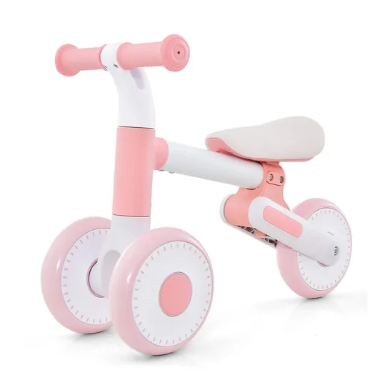 BOXED BABY BALANCE BIKE TODDLER WALKER TRAINING BICYCLE WITH ADJUSTABLE SEAT - PINK