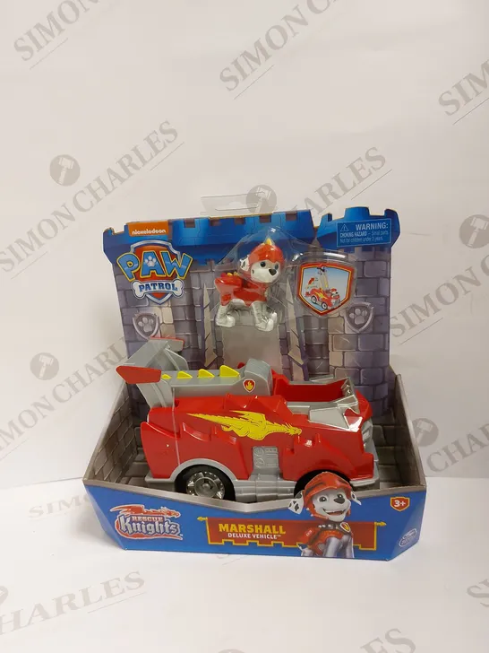 BRAND NEW PAW PATROL RESCUE KNIGHTS MARSHALL DELUXE VEHICLE 3+