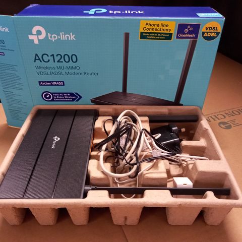 BOXED TP-LINK AC1200 WIRELESS MU-MIMO MODEM ROUTER