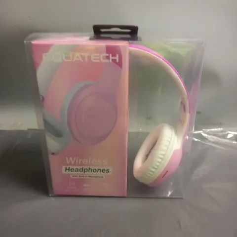 EQUATECH WIRELESS HEADPHONES WITH BUILT IN MICROPHONE PINK