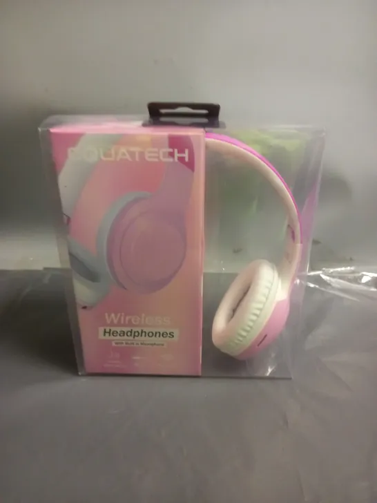 EQUATECH WIRELESS HEADPHONES WITH BUILT IN MICROPHONE PINK