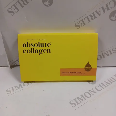 BOXED SEALED MAXINE LACEBY ABSOLUTE COLLAGEN ORAL SUPPLEMENTS - 14 X 10ML MANGO & MANDARIN