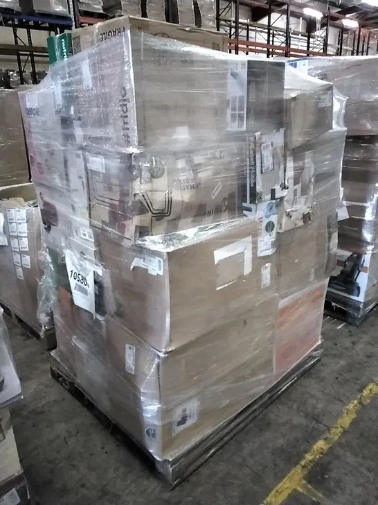 PALLET OF APPROXIMATELY 46 UNPROCESSED RAW RETURN HOUSEHOLD AND ELECTRICAL GOODS TO INCLUDE;