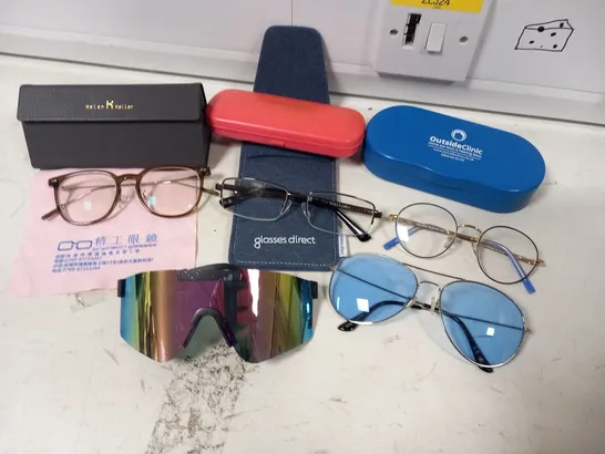 LARGE QUANTITY OF ASSORTED GLASSES AND SUNGLASSES TO INCLUDE; SPECSAVERS, OUTSIDE CLINIC AND  GLASSES DIRECT