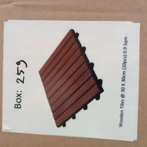 PALLET OF APPROXIMATELY BALI COLLECTION SET OF 10 - TEAK WOOD DECKING TILES (EACH 30 CM) IN ASSORTED TYPES