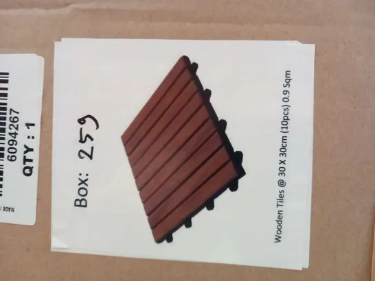 PALLET OF APPROXIMATELY BALI COLLECTION SET OF 10 - TEAK WOOD DECKING TILES (EACH 30 CM) IN ASSORTED TYPES