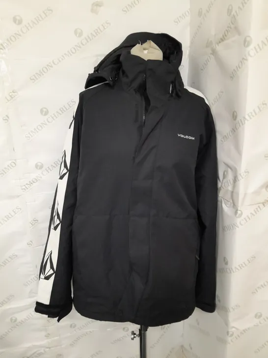 VOLCOM BLACK HEAVY WEIGHTED PADDED COAT - SMALL