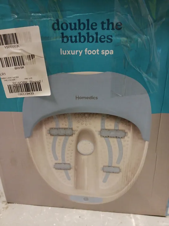 HOMEDICS LUXURY FOOT SPA RRP £54.99