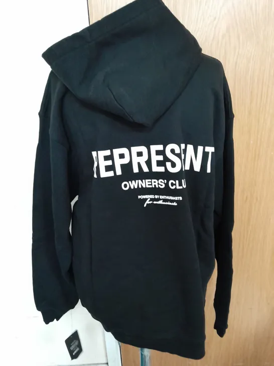 REPRESENT OWNER'S CLUB JERSEY HOODIE IN BLACK SIZE M