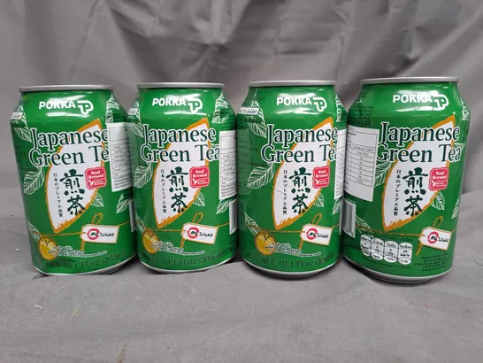 BOX OF APPROXIMATELY 20 300ML CANS OF POKKA JAPANESE GREEN TEA 