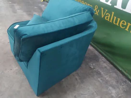 TURQUOISE PLUSH FABRIC CORNER SECTION 