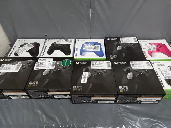 BOX OF APPROXIMATELY 10 XBOX GAME CONTROLLERS TO INCLUDE SERIES 2 