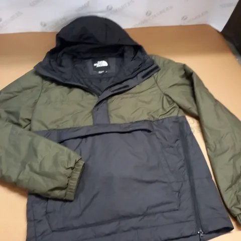 NORTH FACE GREEN/BLACK HALF ZIP COAT - XS