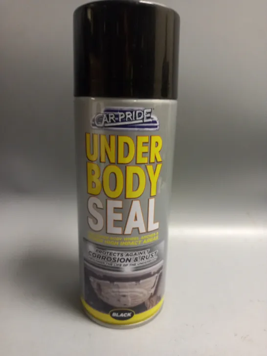 BOXED LOT OF 12 CAR PRIDE UNDER BODY SEAL SPRAY BLACK 400ML