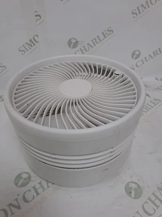 BOXED BELL & HOWELL OSCILLATING FOLDING RECHARGEABLE FAN IN WHITE