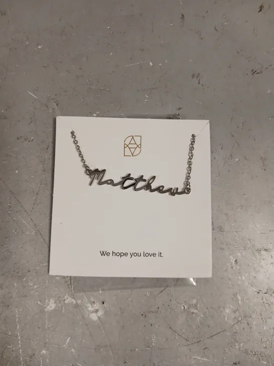 ABBOTT LYON PERSONALISED 'MATTHEW' NECKLACE 