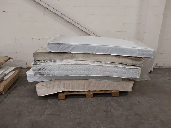 5 X ASSORTED MATTRESSES. SIZES, BRANDS AND CONDITIONS VARY 