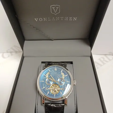 VONLANTHEN CHRONO LEATHER STRAP WATCH