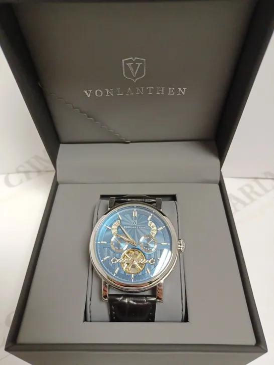 VONLANTHEN CHRONO LEATHER STRAP WATCH