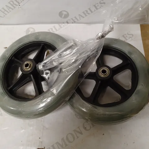 2 PACK FRONT CASTERS, WHEELS REPLACEMENT 8 INCH WHEELS - 5/16 INCH BEARING