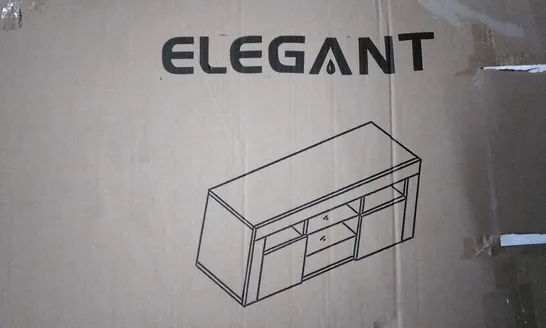 BOXED ELEGANT WHITE TV STAND (1 BOX)