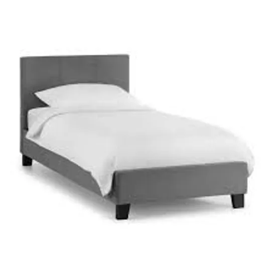 BOXED RIALTO LIGHT GREY LINEN 90CM BED FRAME (2 BOXES)