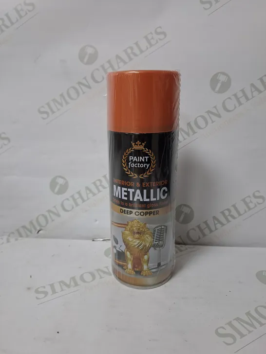 APPROXIMATELY 12 PAINT FACTORY METALLIC SPRAY PAINT IN DEEP COPPER 400ML 