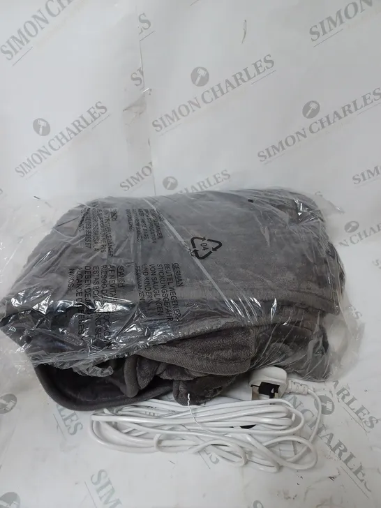  BOXED COZEE HOME HEATED BLANKET IN CHARCOAL 