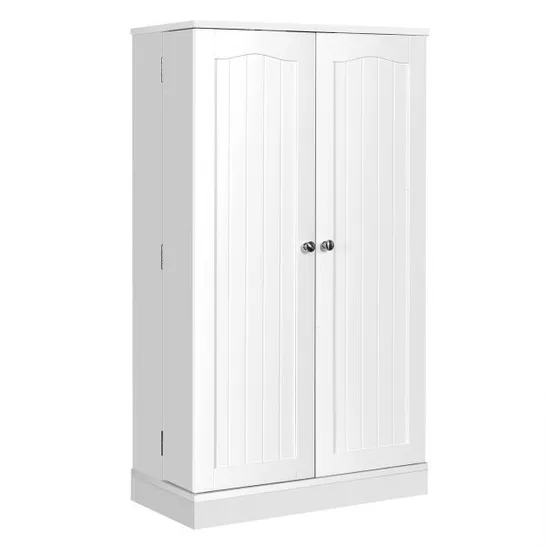 BOXED COSTWAY KITCHEN CABINET PANTRY CUPBOARD FREESTANDING WITH SHELVES - WHITE