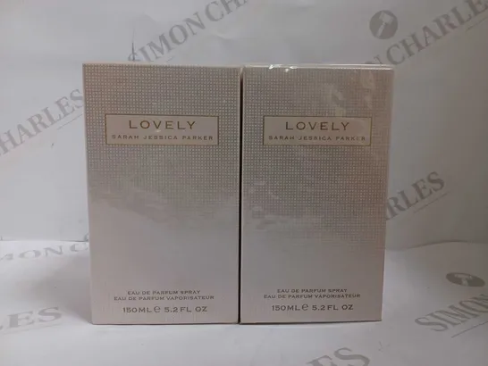 LOT OF 2 X 150ML SARAH JESSICA PARKER LOVELY EAU DE PARFUM