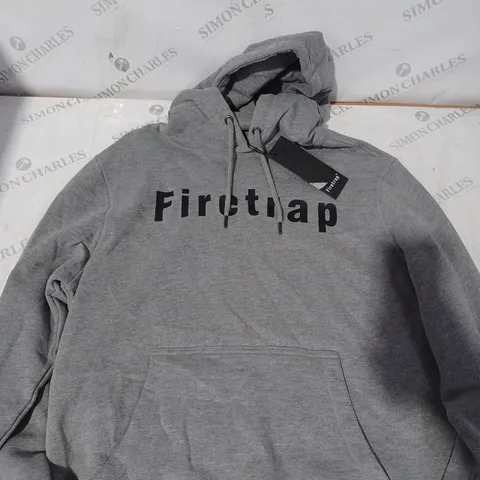 FIRETRAP GRAPHIC HOODIE IN GREY - L