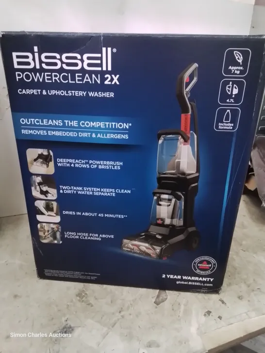 BOXED BISSELL POWERCLEAN 2X CARPET & UPHOLSTERY WASHER