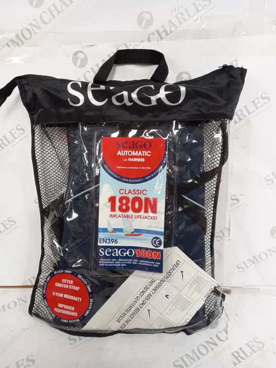 BAGGED SEAGO CLASSIC 180N INFLATABLE LIFE JACKET