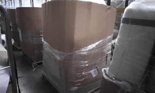 PALLET OF ASSORTED ITEMS INCLUDING 100FT MAGIC HOSE, PORTABLE DUVET BLANKET, COTTON PILLOW, SET OF SEAT CUSHIONS, 4LBS SLEEPING BAG